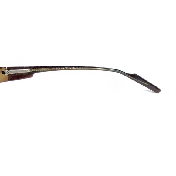 Gucci 3070 Dark Brown Metal Half Rim Eyeglasses Frames 51-17 138 Italy Designer - Picture 9 of 12